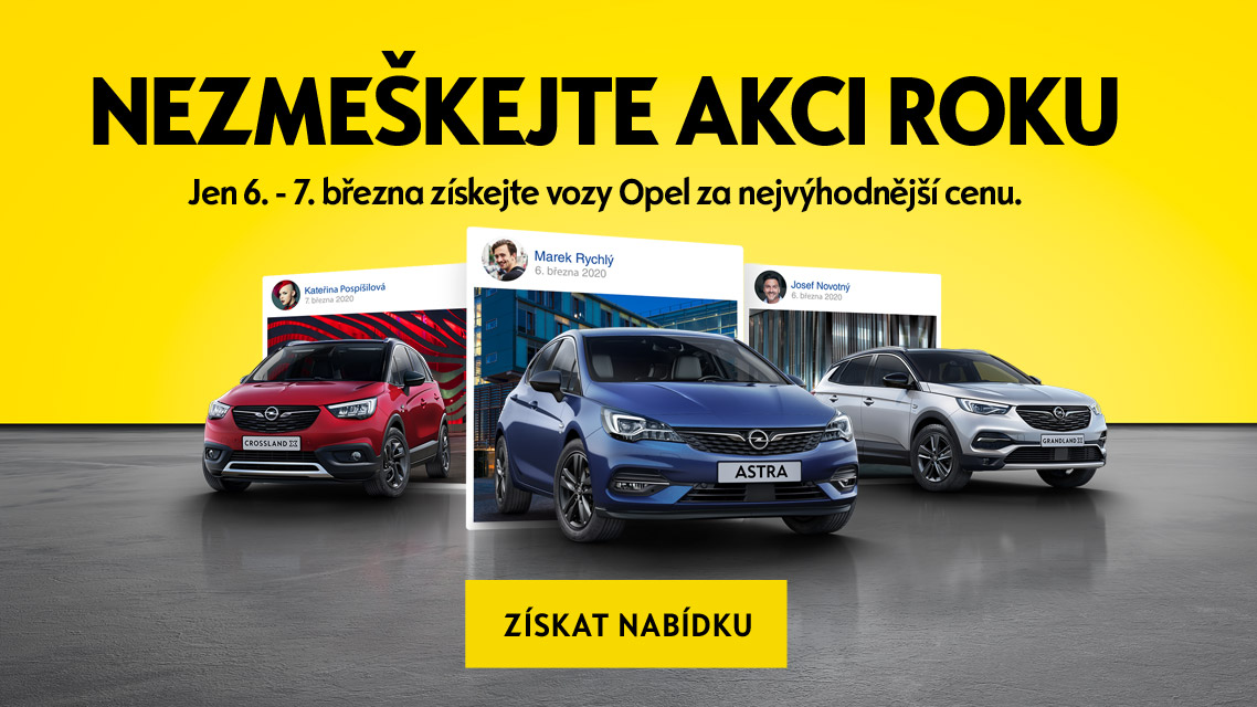 OPEL 24 HODIN. Jen 2.–3. března 2018 od 12.00 do 12.00