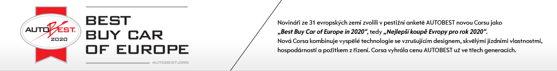 Opel Corsa - Vítěz evropské ceny AUTOBEST 2020